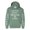 Just Customized Personalized Custom Made Youth Hoodie For Youth, Same Text On Both Sleeves, Custom Text, Design Your Own view 1