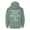 Just Customized Personalized Custom Made Youth Hoodie For Youth, Same Text On Both Sleeves, Custom Text, Design Your Own view 2