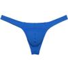 JAXFSTK Men's Smooth Bikini Thong Underwear Low Rise Bulge Pouch T-back Sexy Tangas Panties 4-Pack Blue XL view 2