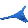 JAXFSTK Men's Smooth Bikini Thong Underwear Low Rise Bulge Pouch T-back Sexy Tangas Panties 4-Pack Blue XL view 3