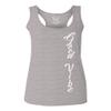 0190. Good Vibe Bones Hand Shaka Graphic dope Streetwear Style Women's Tank Top Racerback (Light Gray Small) view 1