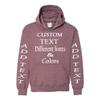 Just Customized Personalized Custom Made Youth Hoodie For Youth, Same Text On Both Sleeves, Custom Text, Design Your Own view 1