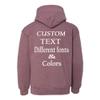 Just Customized Personalized Custom Made Youth Hoodie For Youth, Same Text On Both Sleeves, Custom Text, Design Your Own view 2