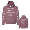 Just Customized Personalized Custom Made Youth Hoodie For Youth, Same Text On Both Sleeves, Custom Text, Design Your Own view 3