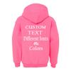 Just Customized Personalized Custom Made Youth Hoodie For Youth, Same Text On Both Sleeves, Custom Text, Design Your Own view 2