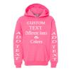 Just Customized Personalized Custom Made Youth Hoodie For Youth, Same Text On Both Sleeves, Custom Text, Design Your Own view 1