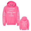Just Customized Personalized Custom Made Youth Hoodie For Youth, Same Text On Both Sleeves, Custom Text, Design Your Own view 3