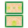 Haberdashery Online - Tactical Double Sided Sports Board for Basketball Coaching, Customizable Team Shield, Training Table, 12 x 7.8 in, Material: PVC, Vinyl, Gloss Laminate, Color: Basket view 1