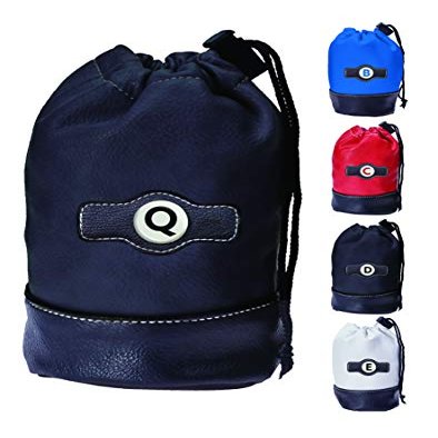Clip Wipes Black Letter Q - Personalized Logo Drawstring Valuables Golf Pouch