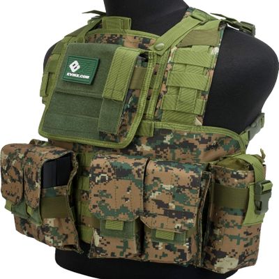 Evike Airsoft - Matrix Special Operations RRV Style Chest Rig (Color: Digital Woodland)