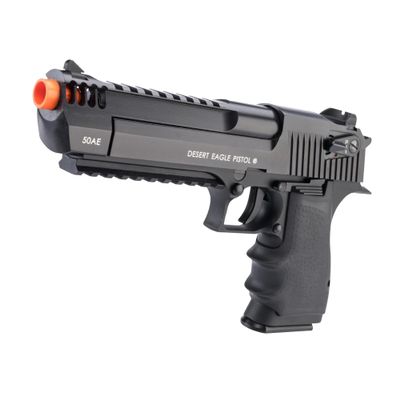 Evike Airsoft - Magnum Research Licensed Semi/Full Auto Metal Airsoft DE L6 CO2 Gas Blowback Airsoft Pistol by KWC (Color: Black)