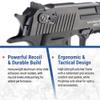 Evike Airsoft - Magnum Research Licensed Semi/Full Auto Metal Airsoft DE L6 CO2 Gas Blowback Airsoft Pistol by KWC (Color: Black) view 3