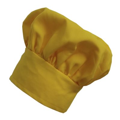 CHEFSKIN Beautiful Vibrant Yellow Color Adult Chef Hat Fully Adjustable Comfortable Soft (XXL (Big Hairdo))