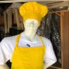 CHEFSKIN Beautiful Vibrant Yellow Color Adult Chef Hat Fully Adjustable Comfortable Soft (XXL (Big Hairdo)) view 4