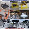 Seamax Bimini Top Solution for Inflatable Boat, Fiberglass Boat & Aluminum Boat (Size B - L60 x W54-58 x H46, Black Bimini + 2 Pontoon Kit +Rear Pole) view 4