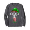 The Coffee Elf Group Matching Family Christmas Gifts Funny Long Sleeve T-Shirt view 1