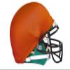 TAG Football Helmet Cover - Rubber Elastic Band Secures Cover to Helmet - Great for Scrimmages, Practice, Pre-Season and Game Day - 12 Pack - Orange view 1