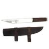 Medieval Warrior 18'' Hand Forged Seax Dagger Steel with Brown Leather Handle and Leather Sheath Included view 2