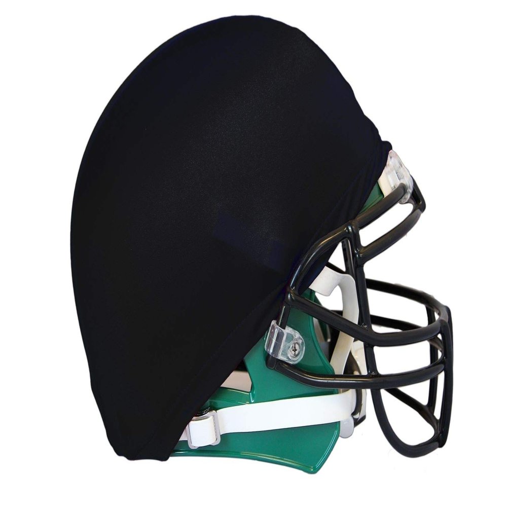 TAG Football Helmet Cover - Rubber Elastic Band Secures Cover to Helmet - Great for Scrimmages, Practice, Pre-Season and Game Day - 12 Pack - Black