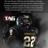 TAG Football Helmet Cover - Rubber Elastic Band Secures Cover to Helmet - Great for Scrimmages, Practice, Pre-Season and Game Day - 12 Pack - Black view 2