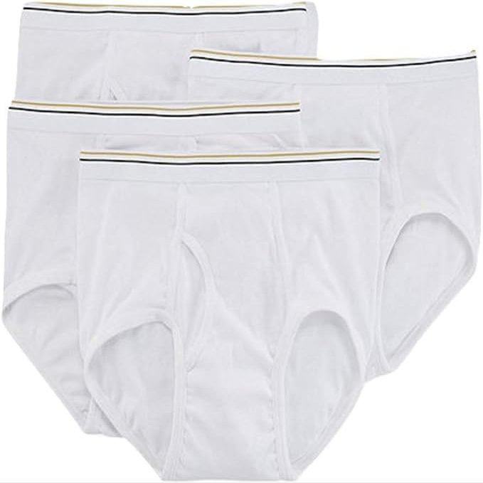 Stafford 4 Pack 100% Cotton Full-Cut Briefs White (36)