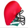 TAG Football Helmet Cover - Rubber Elastic Band Secures Cover to Helmet - Great for Scrimmages, Practice, Pre-Season and Game Day - 12 Pack - Scarlet view 1