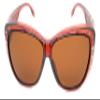 2 Pair The Starlet Polarized 55 mm Fit Over OTG Butterfly Rhinestone Sunglasses, 2 Brown view 4