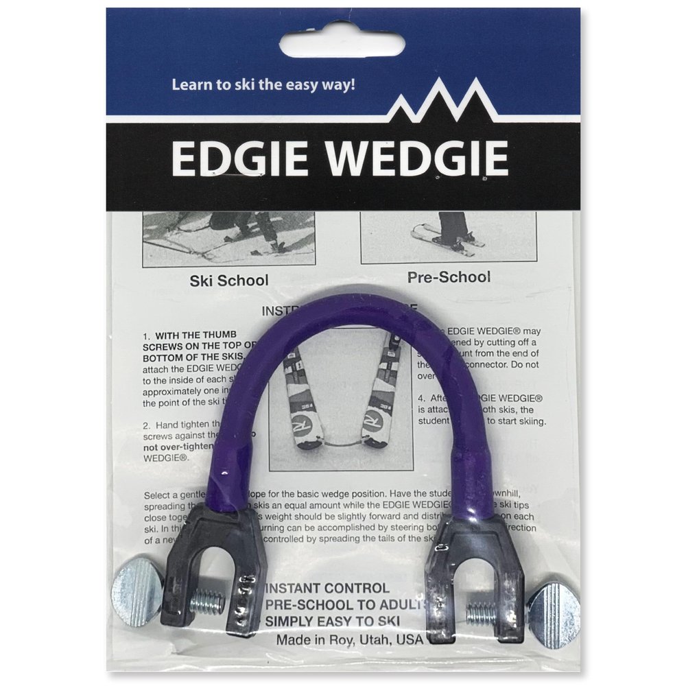 Edgie Wedgie - The Original Kids Ski Tip Connector (Purple)