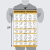 10 Pack - Exercise Workout Poster Set - Suspension Volume 1 & 2, Dumbbell, Kettlebell, Resistance Bands, Stretching, Bodyweight, Barbell, Yoga Poses, Exercise Ball (PAPER - NOT LAMINATED 18" x 24") view 2