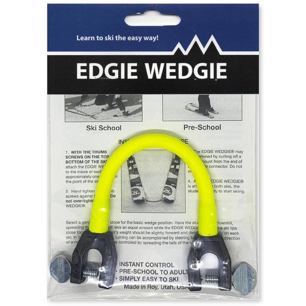 Edgie Wedgie - The Original Kids Ski Tip Connector (Yellow)