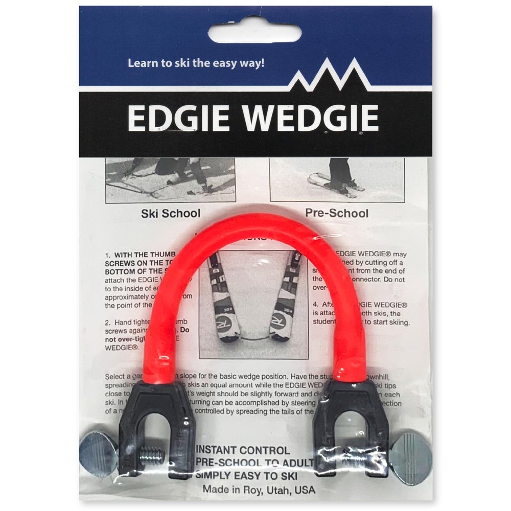 Edgie Wedgie - The Original Kids Ski Tip Connector (Red)