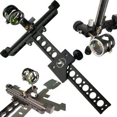 Compound Bow Sight 1 Pin with 4X Lens for Outdoor Shooting Training Target Tractice Suitable for Right Hand