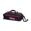 Turbo 3 Ball Pursuit Slim Triple Tote Bowling Bag- Black/Red view 1