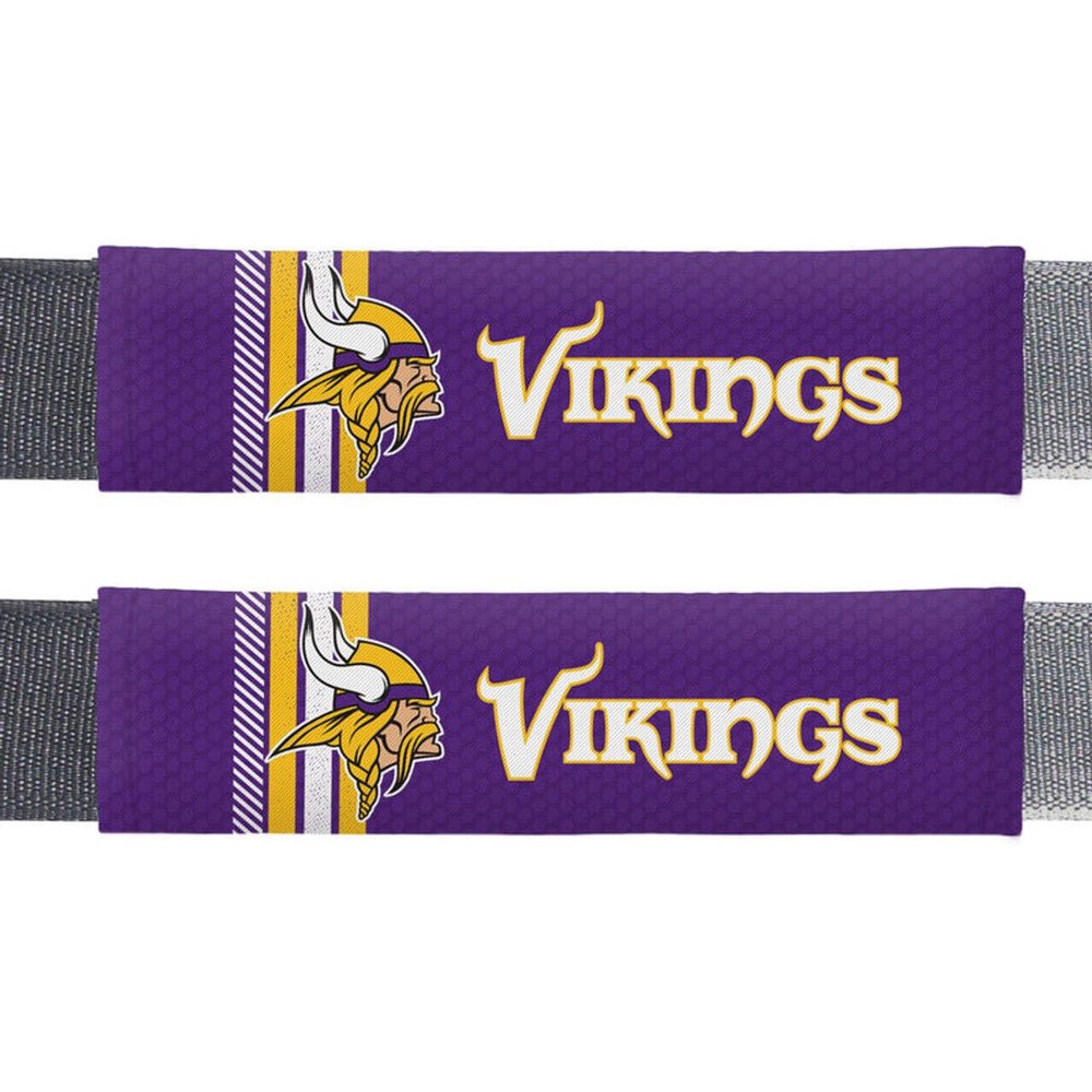 NFL Minnesota Vikings Rally DesignAuto Seat Belt Pads, Team Colors, One Size