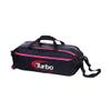 Turbo 3 Ball Pursuit Slim Triple Tote Bowling Bag- Black/Pink view 1