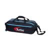 Turbo 3 Ball Pursuit Slim Triple Tote Bowling Bag- Black/Blue view 1