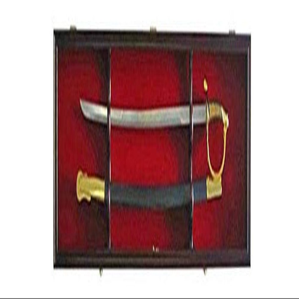 flag connections 1 Sword Display Case Cabinet Stand Holder Wall Rack Shadow Box - Lockable w/ 98% UV Protection