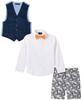 Izod Boys' 4-Piece Vest Set with Dress Shirt, Bow Tie, Shorts, and Vest view 2