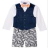Izod Boys' 4-Piece Vest Set with Dress Shirt, Bow Tie, Shorts, and Vest view 1