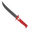 BUBBA 9" Serrated Flex Knife with Non-Slip Grip Handle, Offset Full Tang Stainless Steel Blade, Lanyard Hole and Synthetic Sheath for Fishing view 1