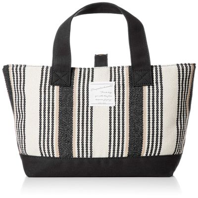 Propeller Heads 11-1713 Lunch Tote with Striped Cotton Pouch, black (black 19-3911tcx)