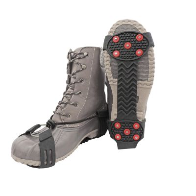 GGS Ice Cleats for Shoes & Boots  Non-Slip Spikes with Adjustable Cinch Cord for Traction in Snow and Ice, Winter Hiking, Fishing, Walking, and Climbing, XL