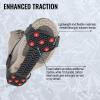 GGS Ice Cleats for Shoes & Boots  Non-Slip Spikes with Adjustable Cinch Cord for Traction in Snow and Ice, Winter Hiking, Fishing, Walking, and Climbing, XL view 3