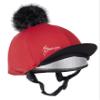 LeMieux Pom Pom Horse Riding Hat Silkwith 4 Way Stretch Fabric Coordinates with Base Layers & Saddle Pads - Equestrian Headgear - One Size - Chilli view 2