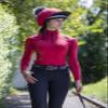 LeMieux Pom Pom Horse Riding Hat Silkwith 4 Way Stretch Fabric Coordinates with Base Layers & Saddle Pads - Equestrian Headgear - One Size - Chilli view 3
