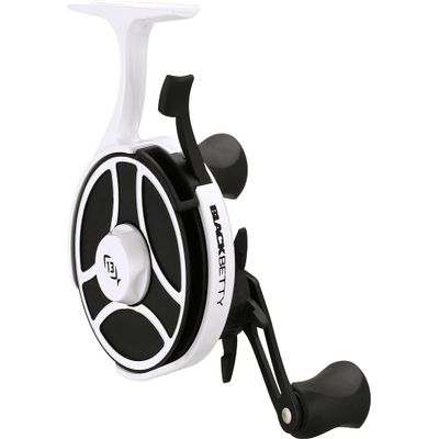 13 FISHING - Freefall Ghost - Inline Ice Fishing Reel - 2.5:1 Gear Ratio - Left Hand Retrieve - BBFFGW2.5-LH