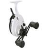 13 FISHING - Freefall Ghost - Inline Ice Fishing Reel - 2.5:1 Gear Ratio - Left Hand Retrieve - BBFFGW2.5-LH view 3