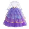 MYRISAM Girl's Unicorn Birthday Princess Long Sleeve Tulle Dress Wedding Christmas Party Performance Pageant Ball Gowns Purple 12-13T view 2