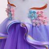 MYRISAM Girl's Unicorn Birthday Princess Long Sleeve Tulle Dress Wedding Christmas Party Performance Pageant Ball Gowns Purple 12-13T view 3