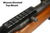 GOTICAL 10/22 Weaver and 3/8" Dovetail Mount Dovetail Predrilled Receiver Rail Mount Adapter (Pack of 1 - Rail.) view 3